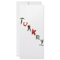 Turkey Chili Peppers Rack Card