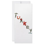 Turkey Chili Peppers Rack Card
