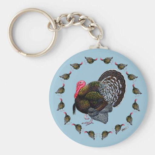 Turkey Circle Keychain Zazzle