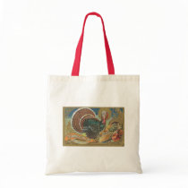 Turkey Cornucopia Thanksgiving Greeting Tote Bag