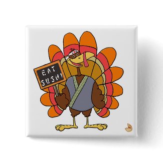 Turkey day Eat Sushi button