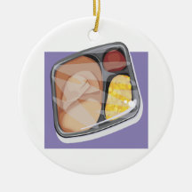 Turkey Dinner For One Christmas Ornament