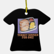 Turkey Dinner For One Christmas Ornaments