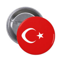 Turkey Fisheye Flag Button