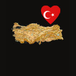 Turkey Flag Heart Map Fitted AA T-Shirt