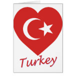 Turkey Flag Heart cards