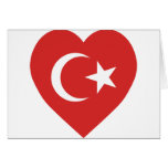 Turkey Flag Heart cards
