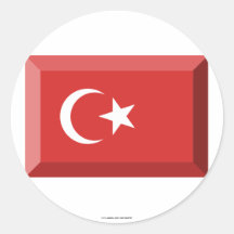 Turkey Flag Jewel Stickers