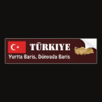 Turkey Flag Map Text Bumper Sticker