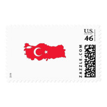 Turkey flag map postage