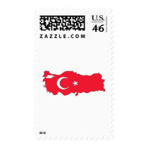 Turkey flag map postage