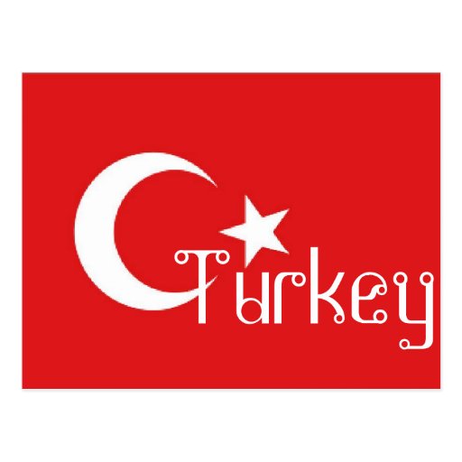 Turkey flag post cards