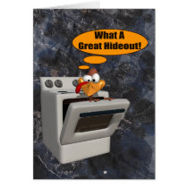Turkey In Hiding Thanksgiving Card cards