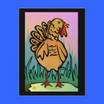 Turkey in the Grass Postcard postcards
