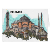 Turkey Istanbul Hagia Sophia (by St.K) Greeting Card