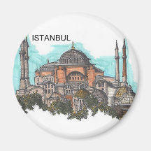 Turkey Istanbul Hagia Sophia (by St.K) Fridge Magnets