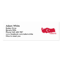 Turkey map flag Türkiye Business Card