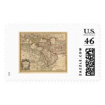Turkey Persia Arabia Map - 1721 Stamp