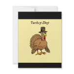 Turkey Pilgrim Thanksgiving Dinner Personalized Invitation