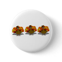 Turkey Pilgrim Trio buttons by Fall_Seasons_Best Turkey Pilgrim Trio buttons