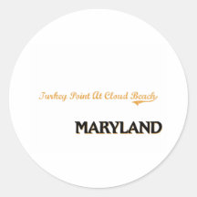 Turkey Point At Cloud Beach Maryland Classic Stickers