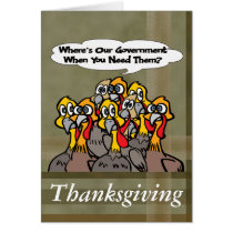 Turkey Politics Thanksgiving Card cards