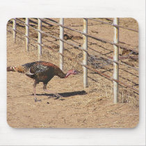 Turkey Ready For Fence Dive mousepads