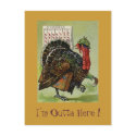 Turkey Running Away Thanksgiving Postcard by forbes1954 Turkey Running Away Thanksgiving Postcard