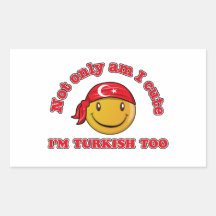 Turkey smiley flag designs stickers