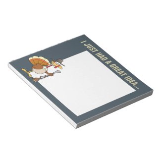 Turkey Taking Thanksgiving Dinner Hostage Note Pad