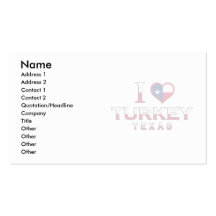Turkey, Texas Business Card Templates