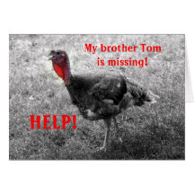 Turkey Thanksgiving Humor Greeting Cards