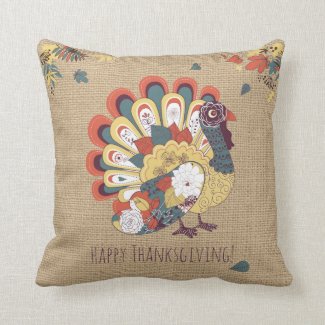 Turkey Thanksgiving Pillow