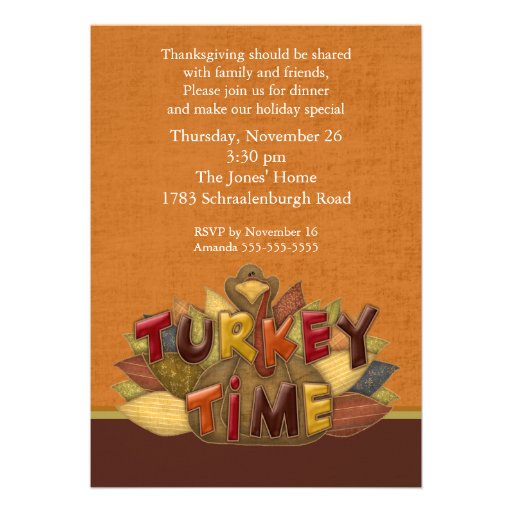 turkey-time-thanksgiving-dinner-invitation-zazzle
