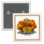Turkey Tourist on Vacation Pinback Button