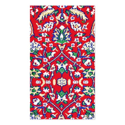 Turkey,Turkish Textile Cloth Rug Pattern Business Card Template (front side)