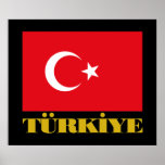 Turkey (Turkiye) Flag posters