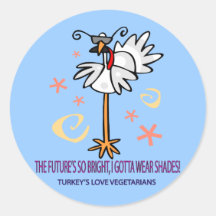 TURKEY vegetarian Round Sticker