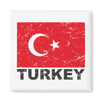 Turkey Vintage Flag Fridge Magnet