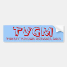 Turkey Volume Guessing Man Bumper Sticker