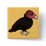 Birdorable Turkey Vulture Square Button