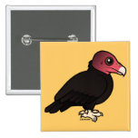 Birdorable Turkey Vulture Square Button