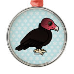 Birdorable Turkey Vulture Premium circle Ornament