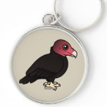Birdorable Turkey Vulture Premium Round Keychain