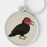 Birdorable Turkey Vulture Premium Round Keychain