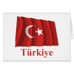 Turkey Waving Flag with Name in Turkish cards