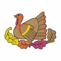 Turkey with leaves embroidered shirts by ZazzleEmbroidery Turkey with leaves embroidered shirts