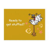 turkey with specs, Ready to get stuffed? postcards