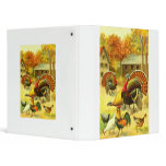 Turkeys and chickens 3 ring binders