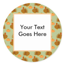 Turkeys and Pumpkins Harvest Stickers by imagefactory Turkeys and Pumpkins Harvest Stickers